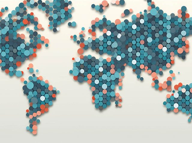 Global map picture show continent on the earth without country detail. AIG35.